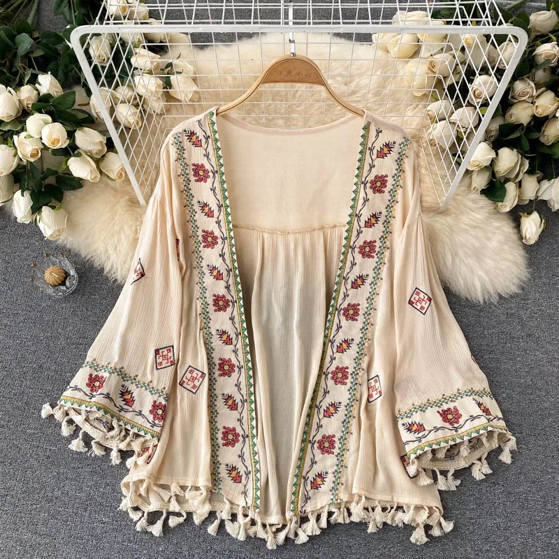 Blouse Off Shoulder - Summer Women's Shirt Bohemian Holiday Style