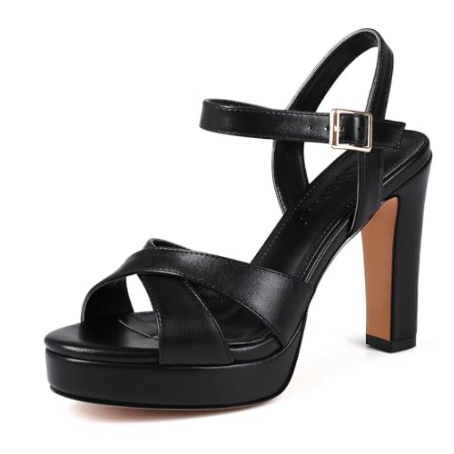 Sandal Strappy Heeled - Platform High Heels for Women Strappy