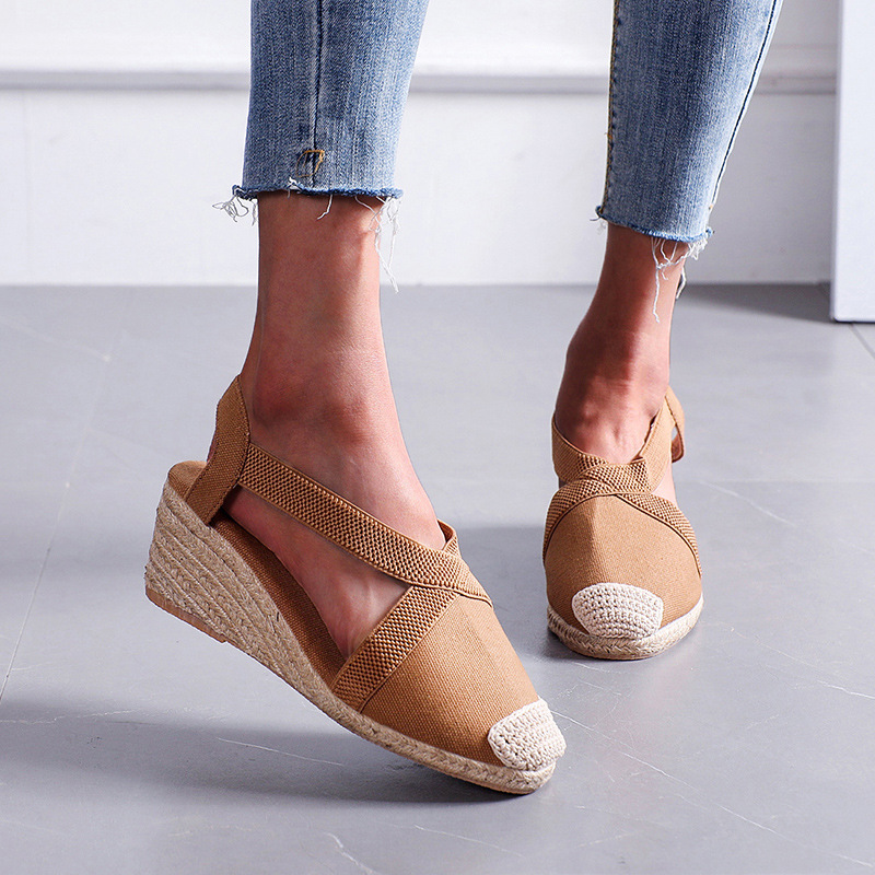 Wedge Espadrille Women - 2026 Summer Women's Sandals Straw Braided