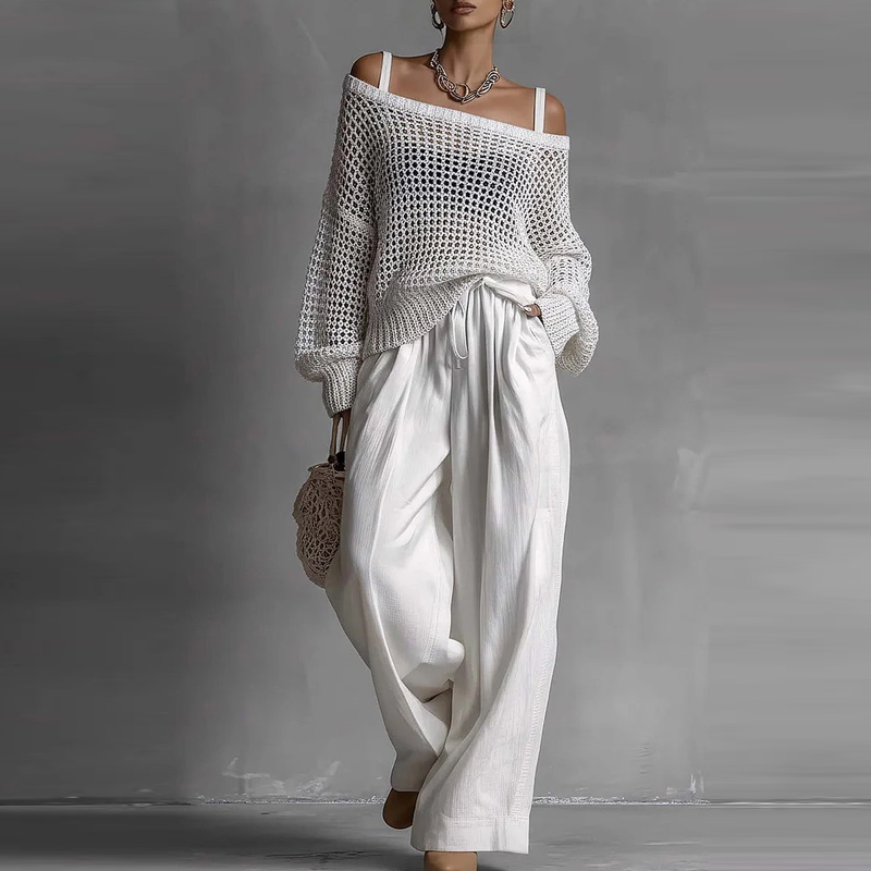 Fashion Solid One Shoulder Lon - Linen Pant Wide recensione e prezzo