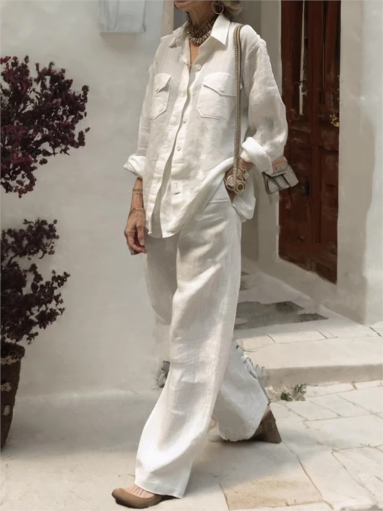 Fashion Solid Cotton Linen Shi - Linen Pant Wide recensione e prezzo