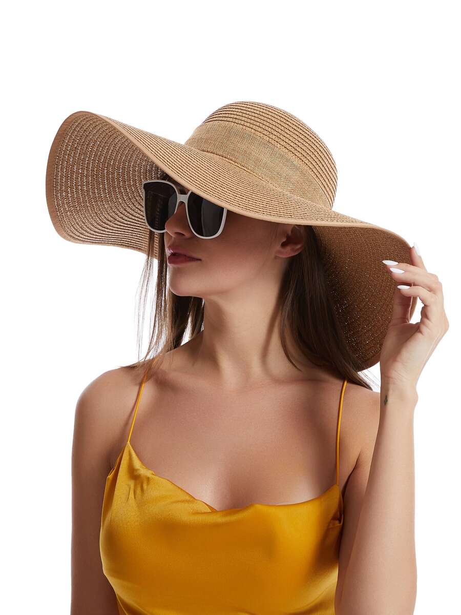 Womens Wide Brim Floppy Straw  - Hat Floppy Wide recensione e prezzo
