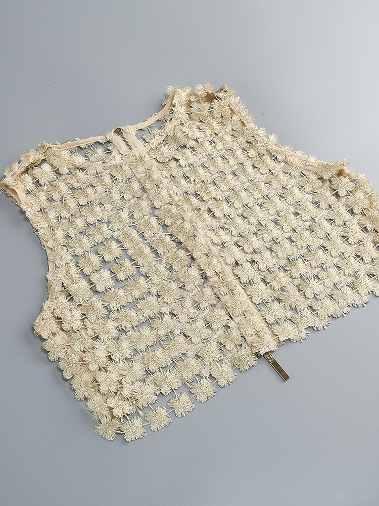 VC Stylish Beige Sleeveless Cr - Crop Top Crochet recensione e prezzo