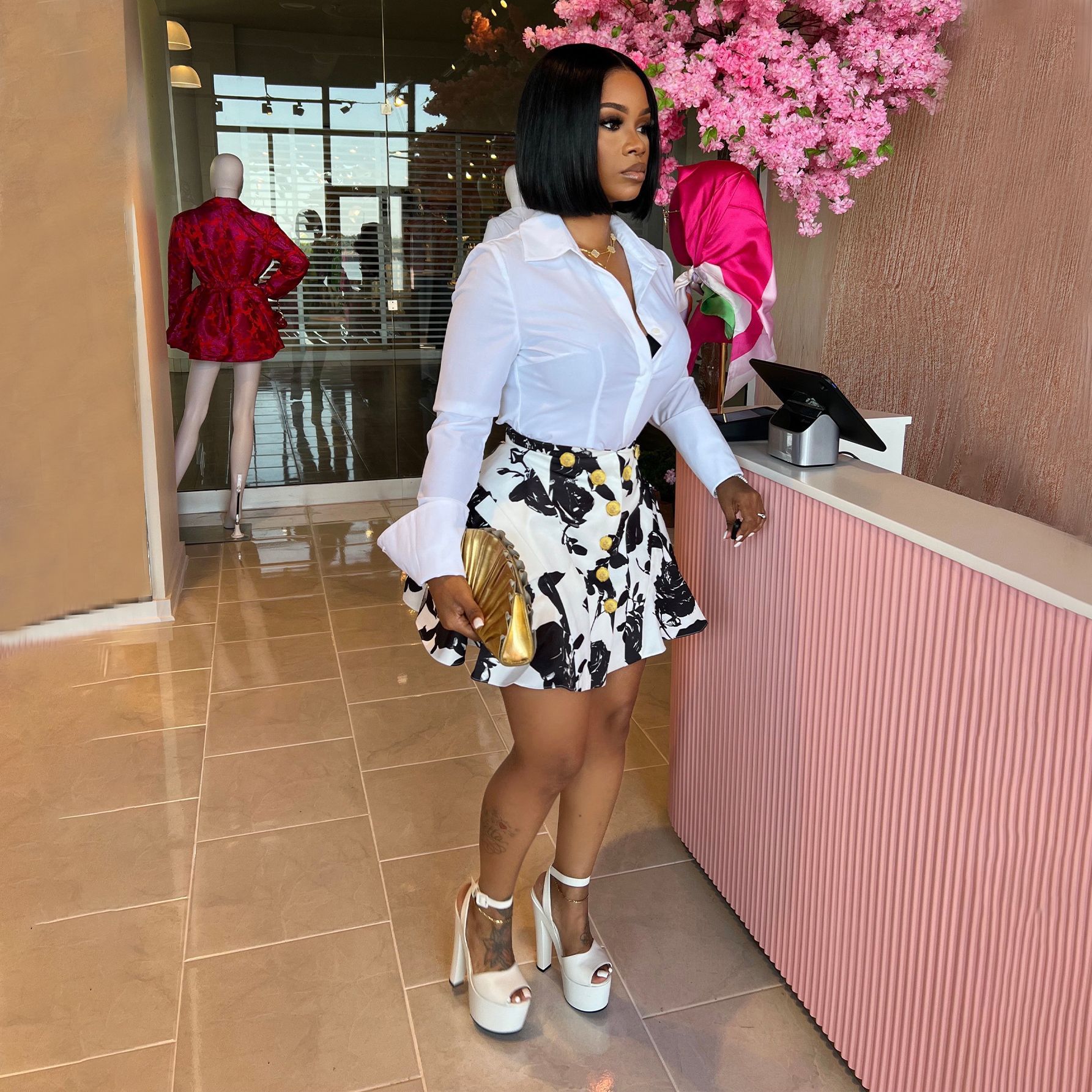 Two Piece Sets Women Skirt Set - Romper Floral Print recensione e prezzo