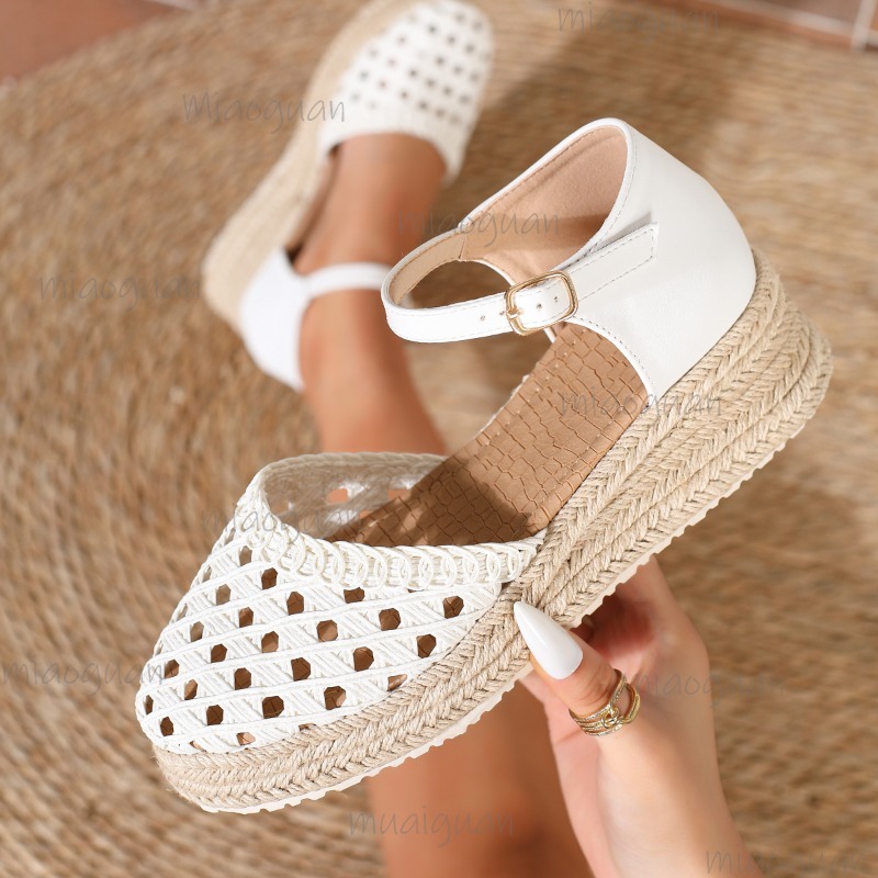 Boho Women's Hollow Out Woven  - Wedge Espadrille Women recensione e prezzo