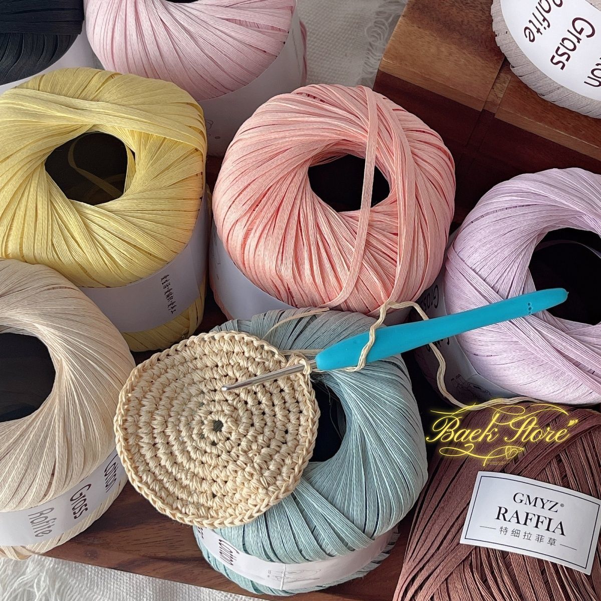 102M/roll Multicolor Raffia Ya - Crochet Bag Raffia recensione e prezzo