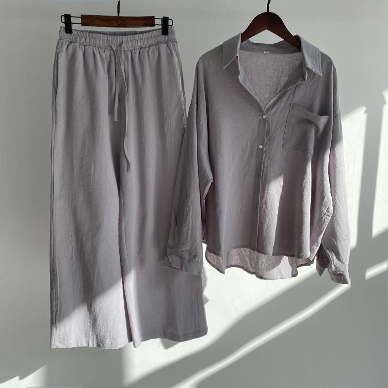 Women Cotton Linen 2 Piece Set - Linen Pant Wide recensione e prezzo