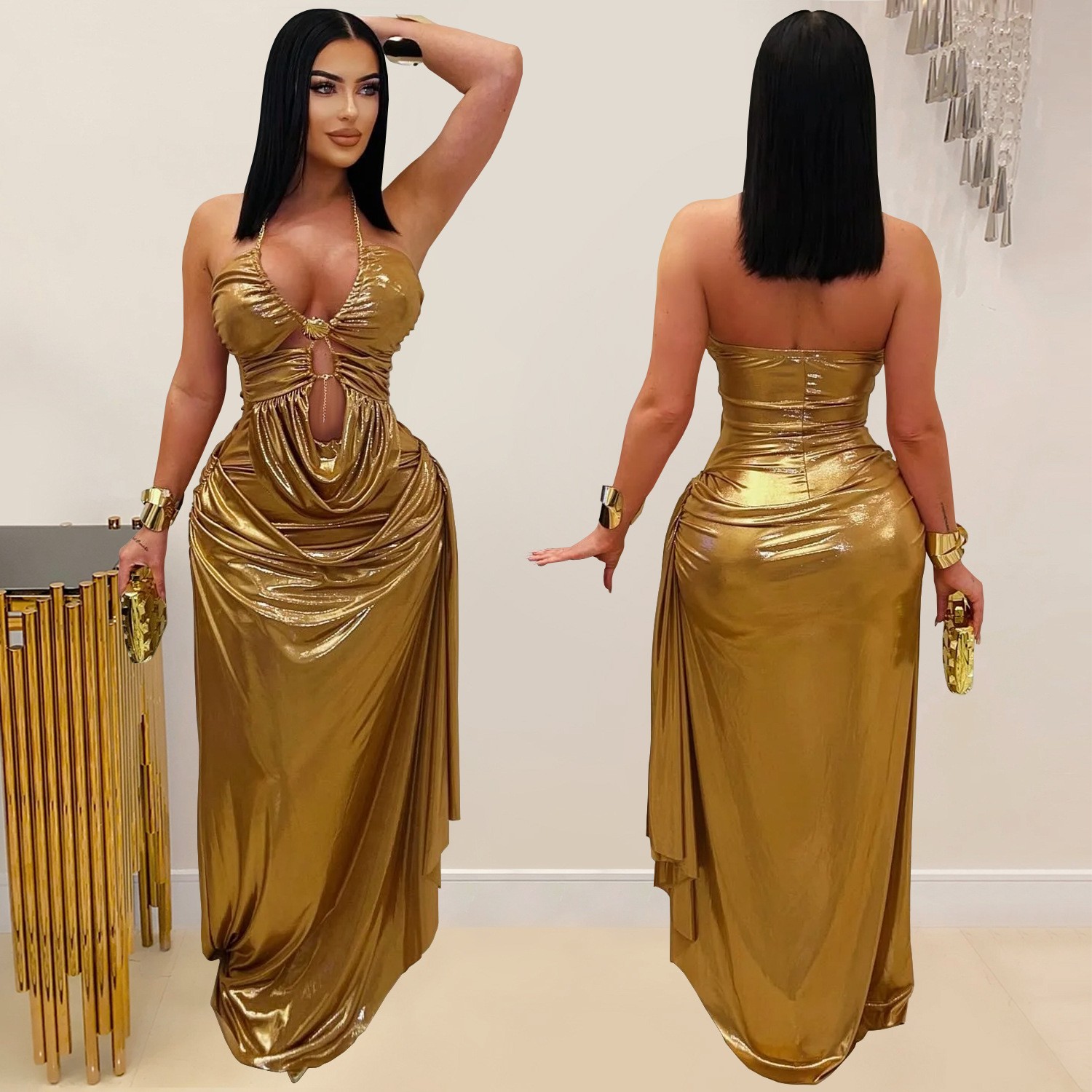 Prom Dress Evening Wedding Gue - Maxi Dress Halter recensione e prezzo