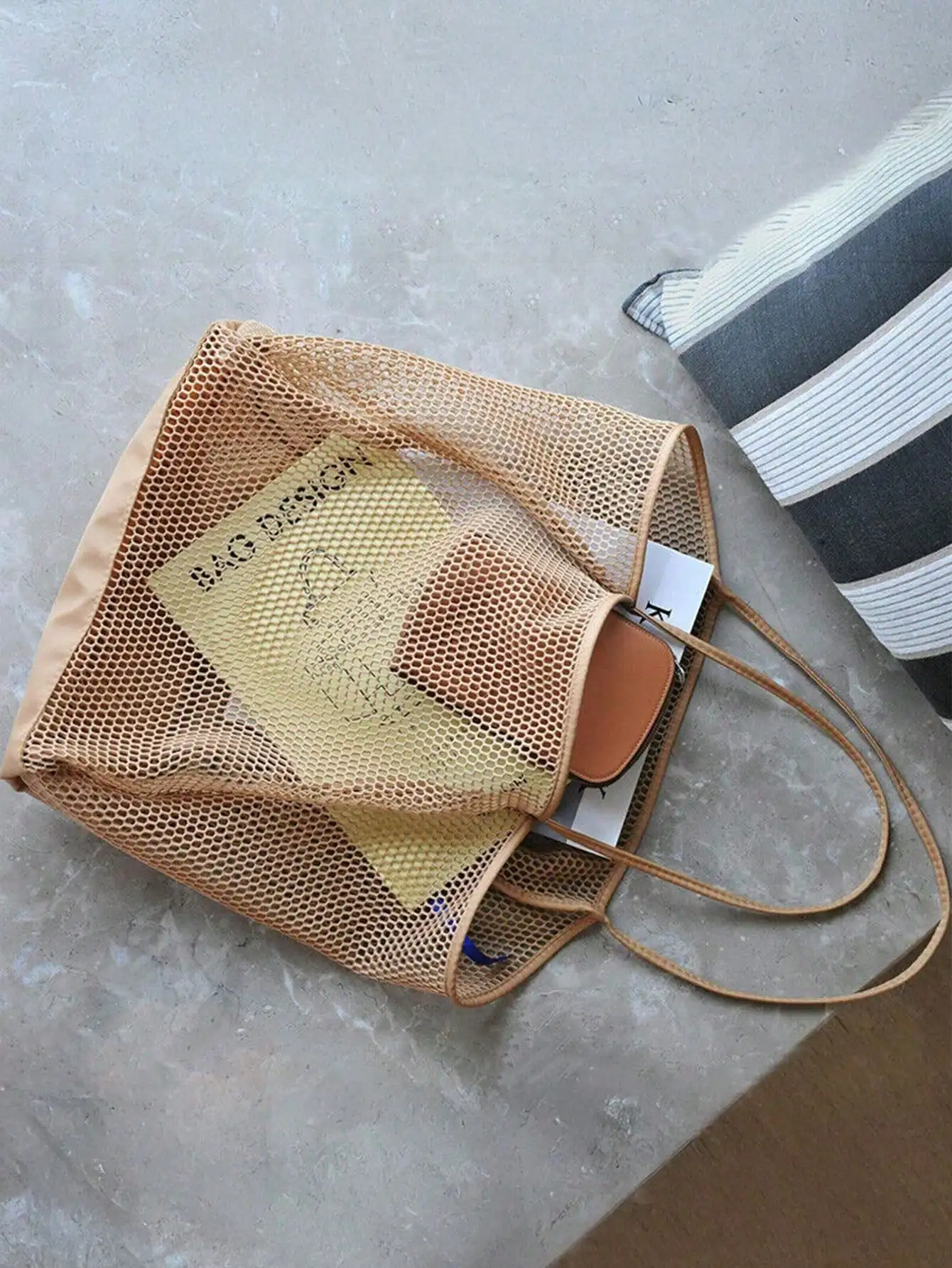 1pc Mesh Beach Tote Bag, Outdo - Tote Bag Beach recensione e prezzo
