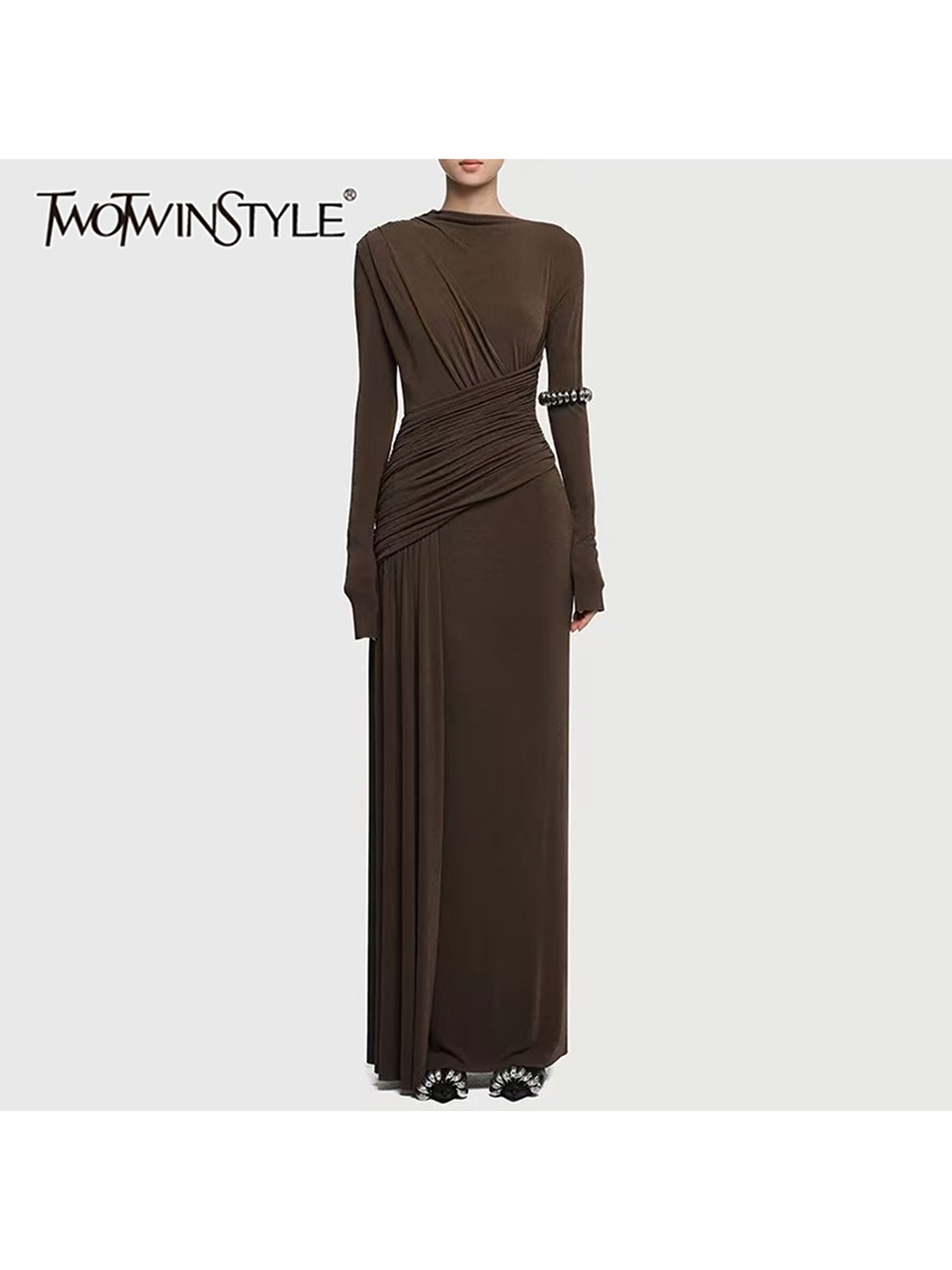 TWOTWINSTYLE Solid Slimming Dr - Linen Dress Wrap recensione e prezzo