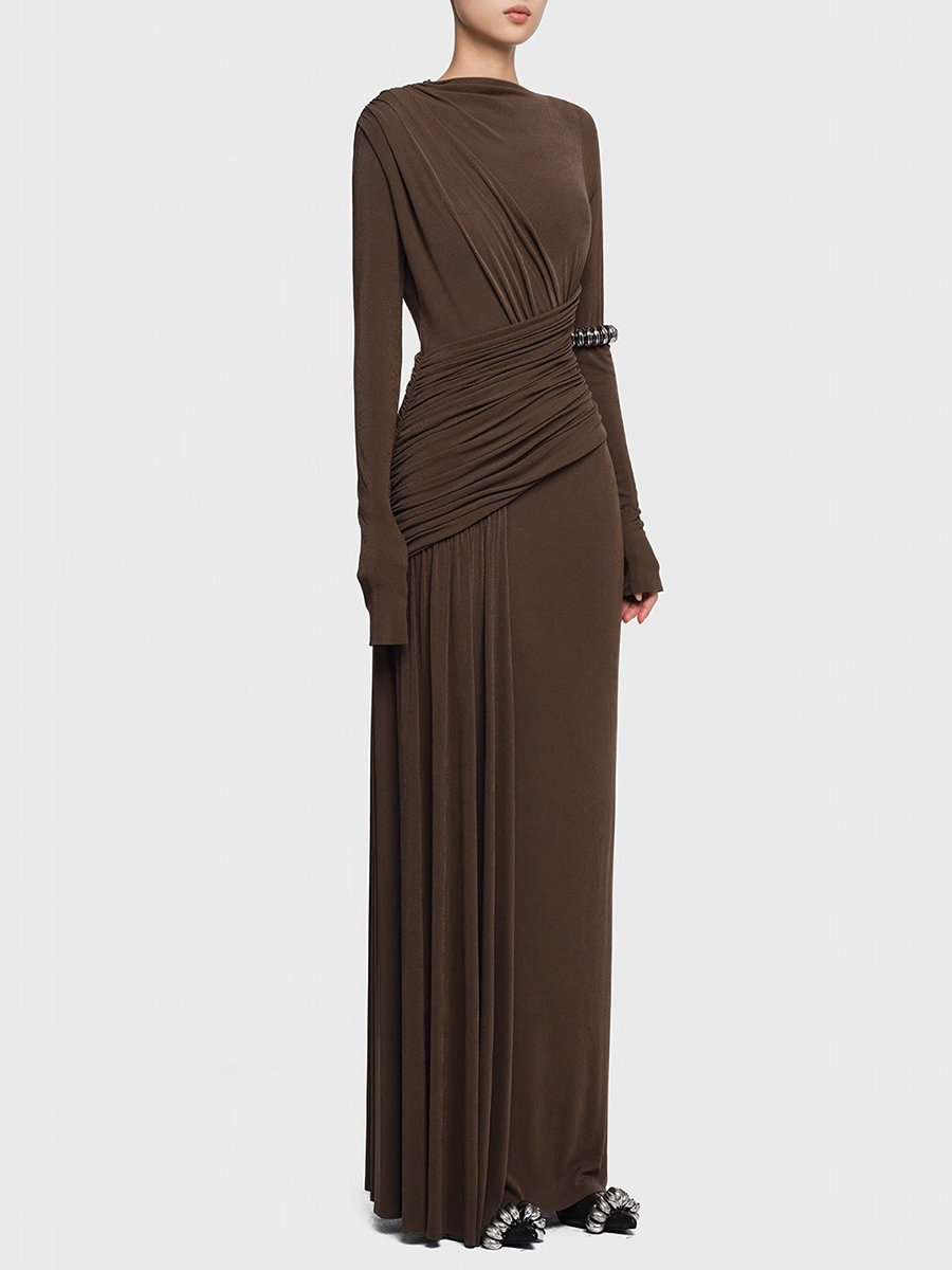 TWOTWINSTYLE Solid Slimming Dr - Linen Dress Wrap recensione e prezzo