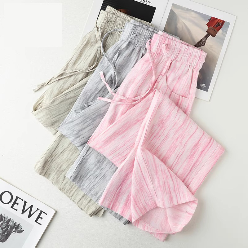 Tie-Dye Ice Silk Cotton Linen  - Linen Pant Wide recensione e prezzo