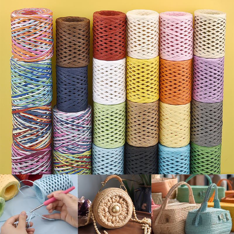 100M Natural Raffia Straw Yarn - Crochet Bag Raffia recensione e prezzo