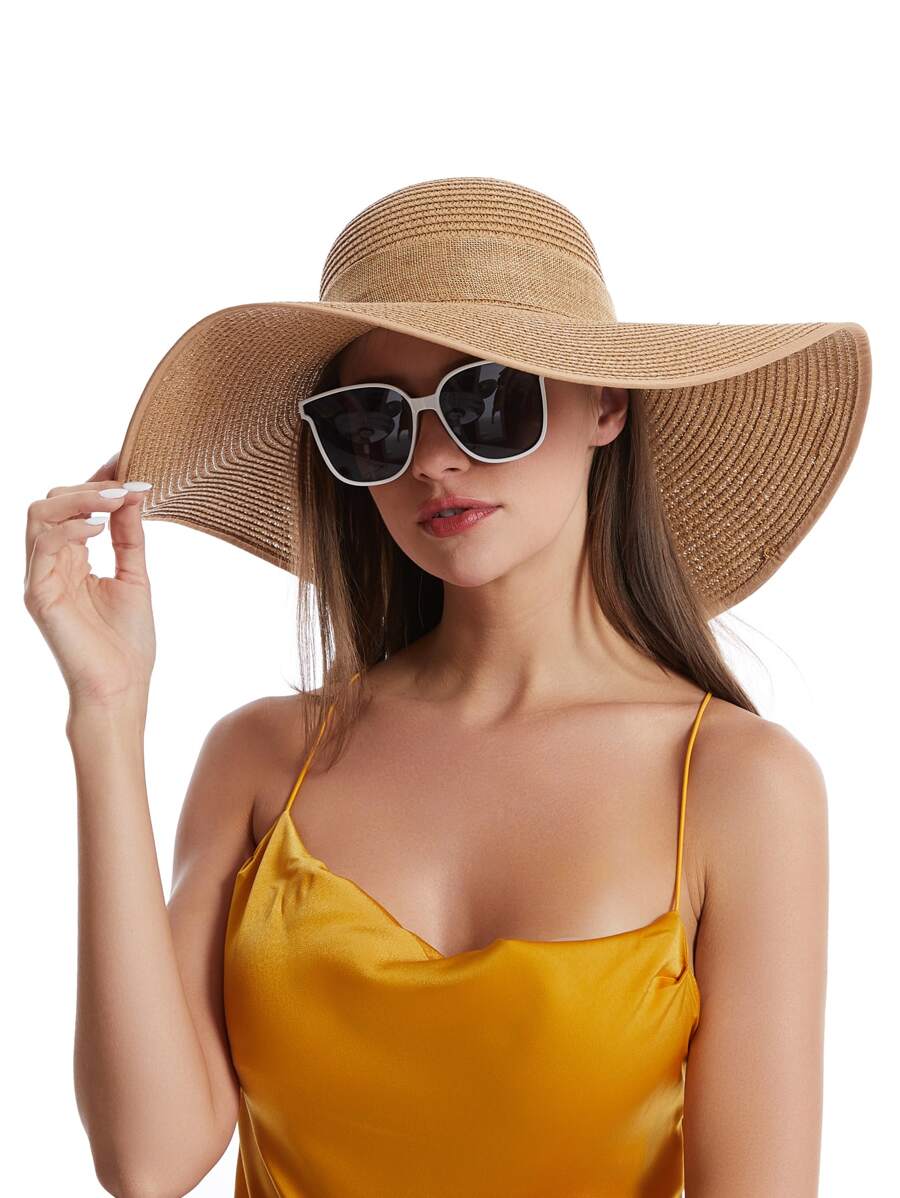 Womens Wide Brim Floppy Straw  - Hat Floppy Wide recensione e prezzo