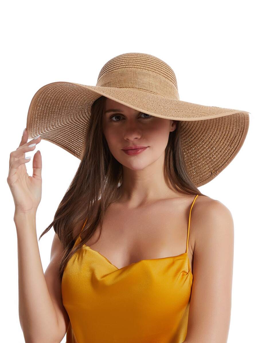 Womens Wide Brim Floppy Straw  - Hat Floppy Wide recensione e prezzo