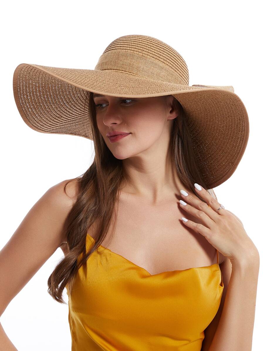 Womens Wide Brim Floppy Straw  - Hat Floppy Wide recensione e prezzo