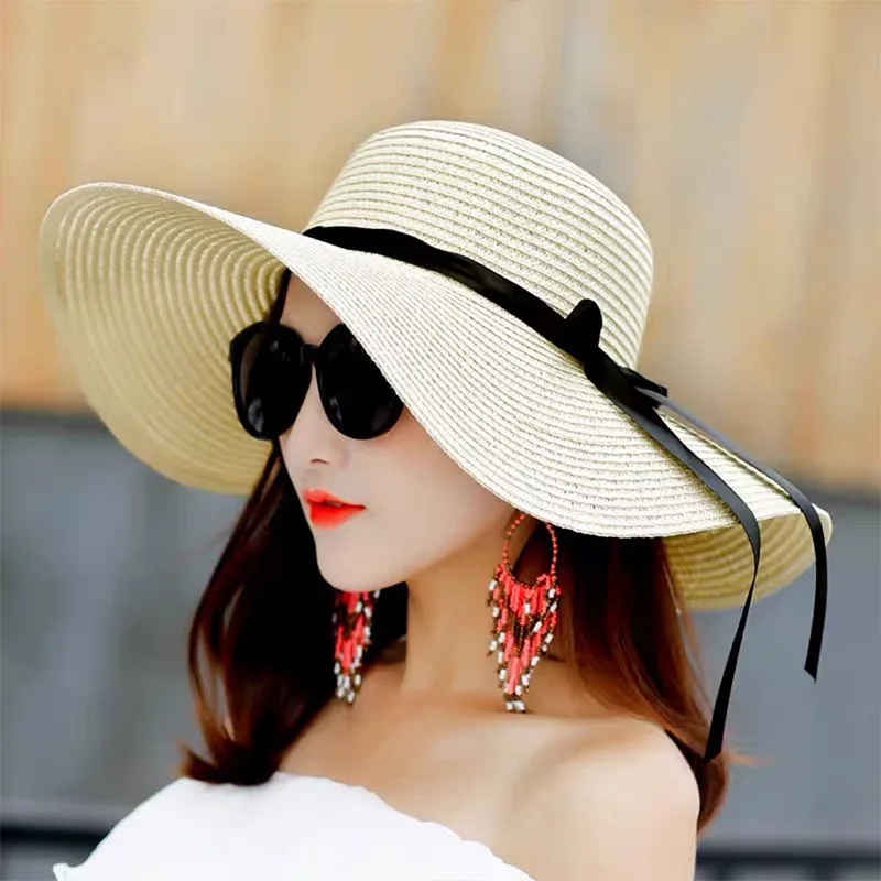 Summer Women Straw Hat Bowknot - Hat Floppy Wide recensione e prezzo