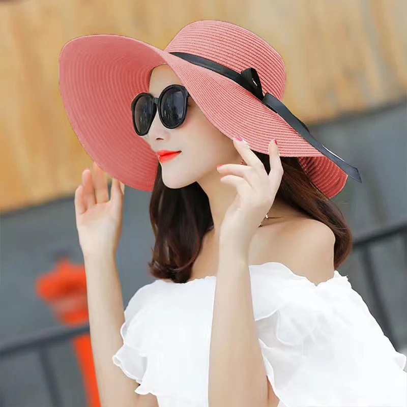 Summer Women Straw Hat Bowknot - Hat Floppy Wide recensione e prezzo
