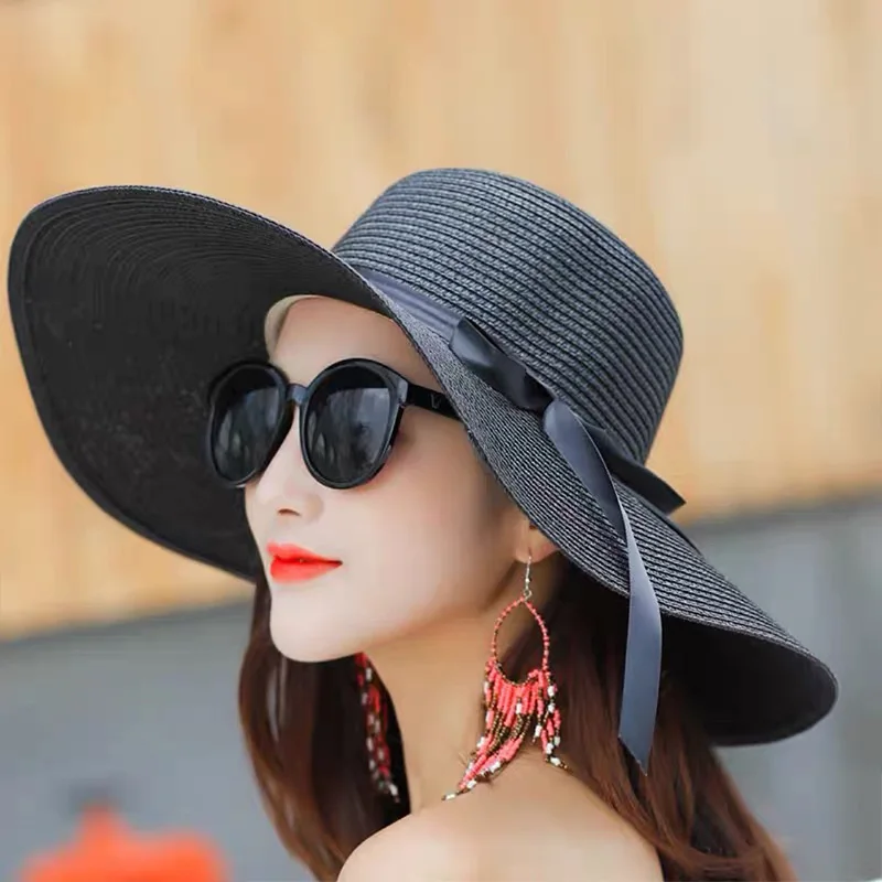 Summer Women Straw Hat Bowknot - Hat Floppy Wide recensione e prezzo