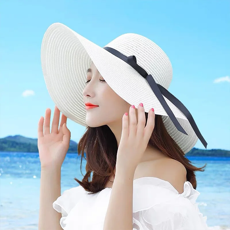 Summer Women Straw Hat Bowknot - Hat Floppy Wide recensione e prezzo