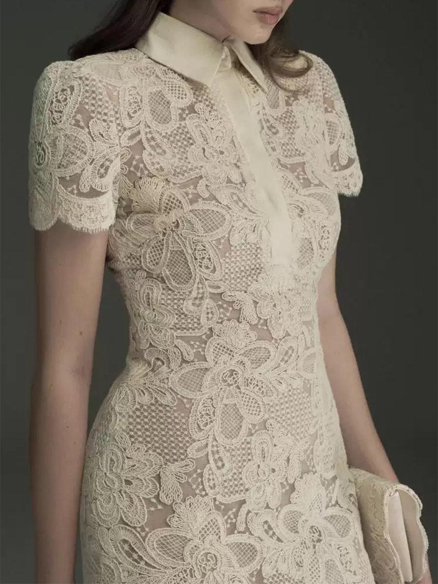 TWOTWINSTYLE Patchwork Lace Dr - Linen Dress Wrap recensione e prezzo