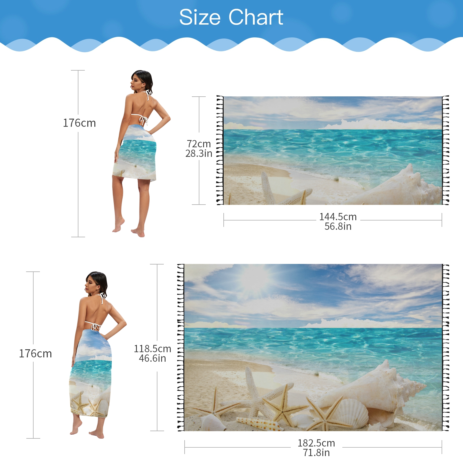 Sexy Women Chiffon Swimwear Pa - Cover Up Kaftan recensione e prezzo