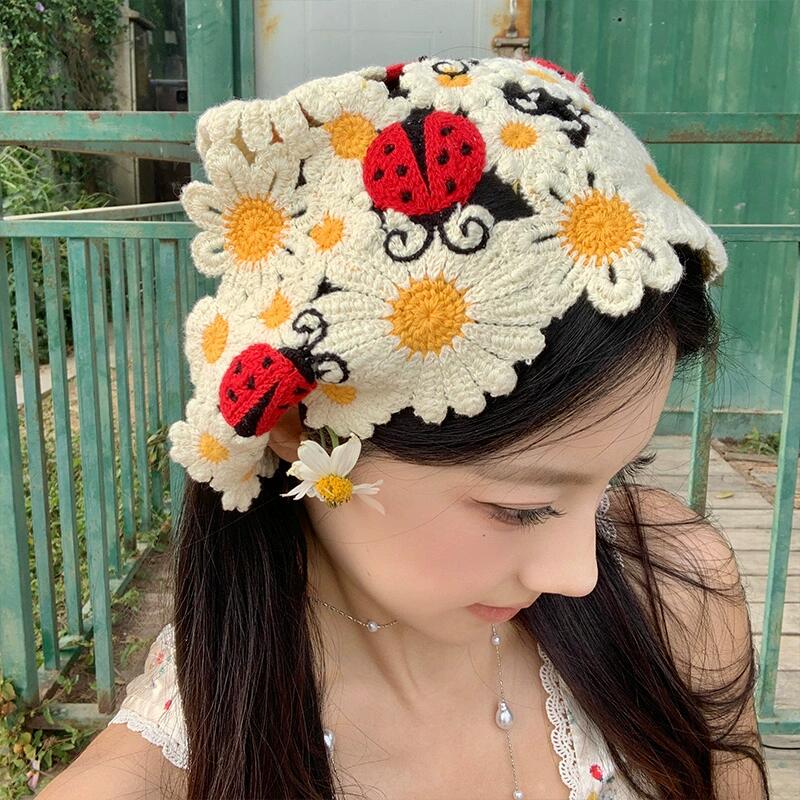 Korean Sweet Cute Handmade Cro - Headband Summer Knit recensione e prezzo