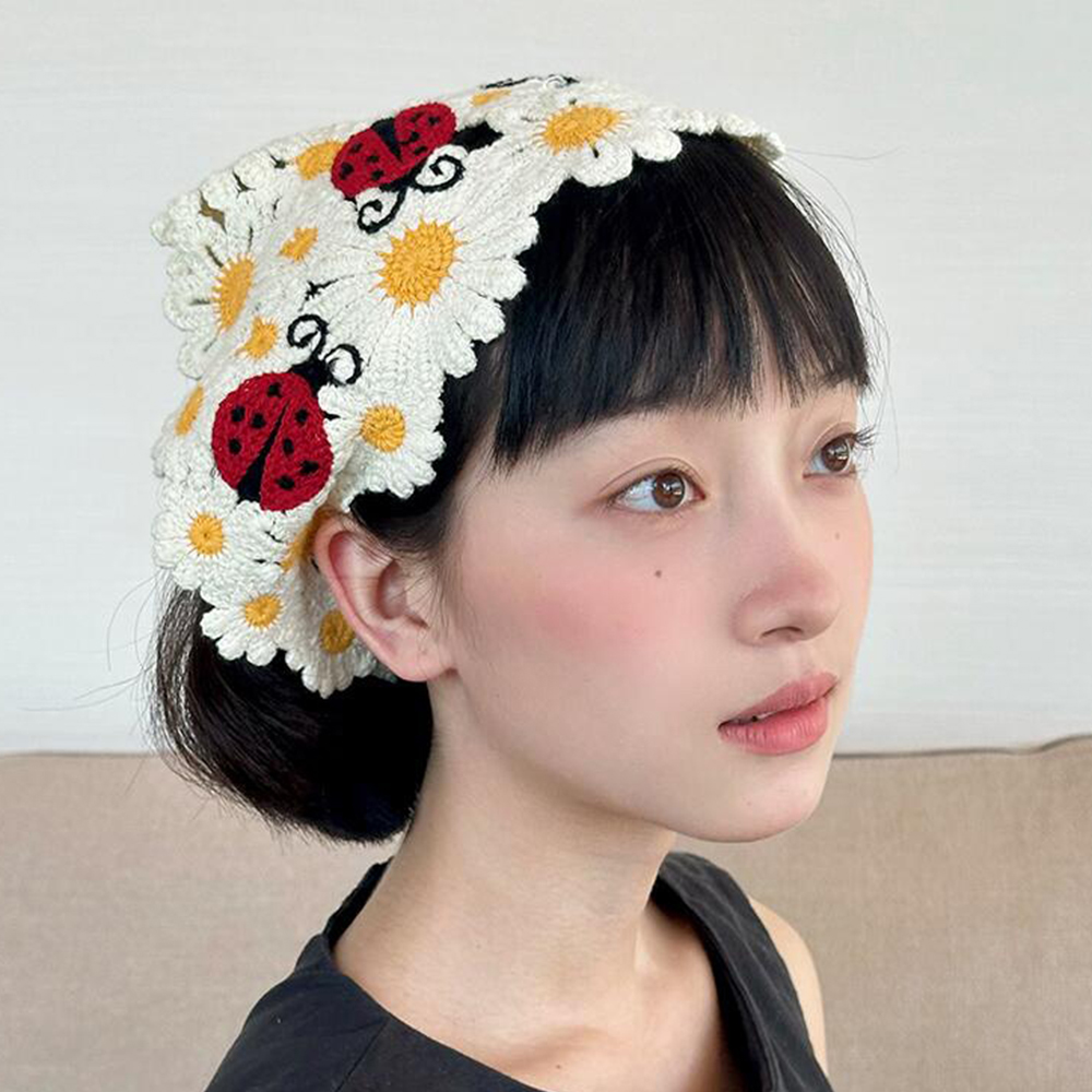 Korean Sweet Cute Handmade Cro - Headband Summer Knit recensione e prezzo