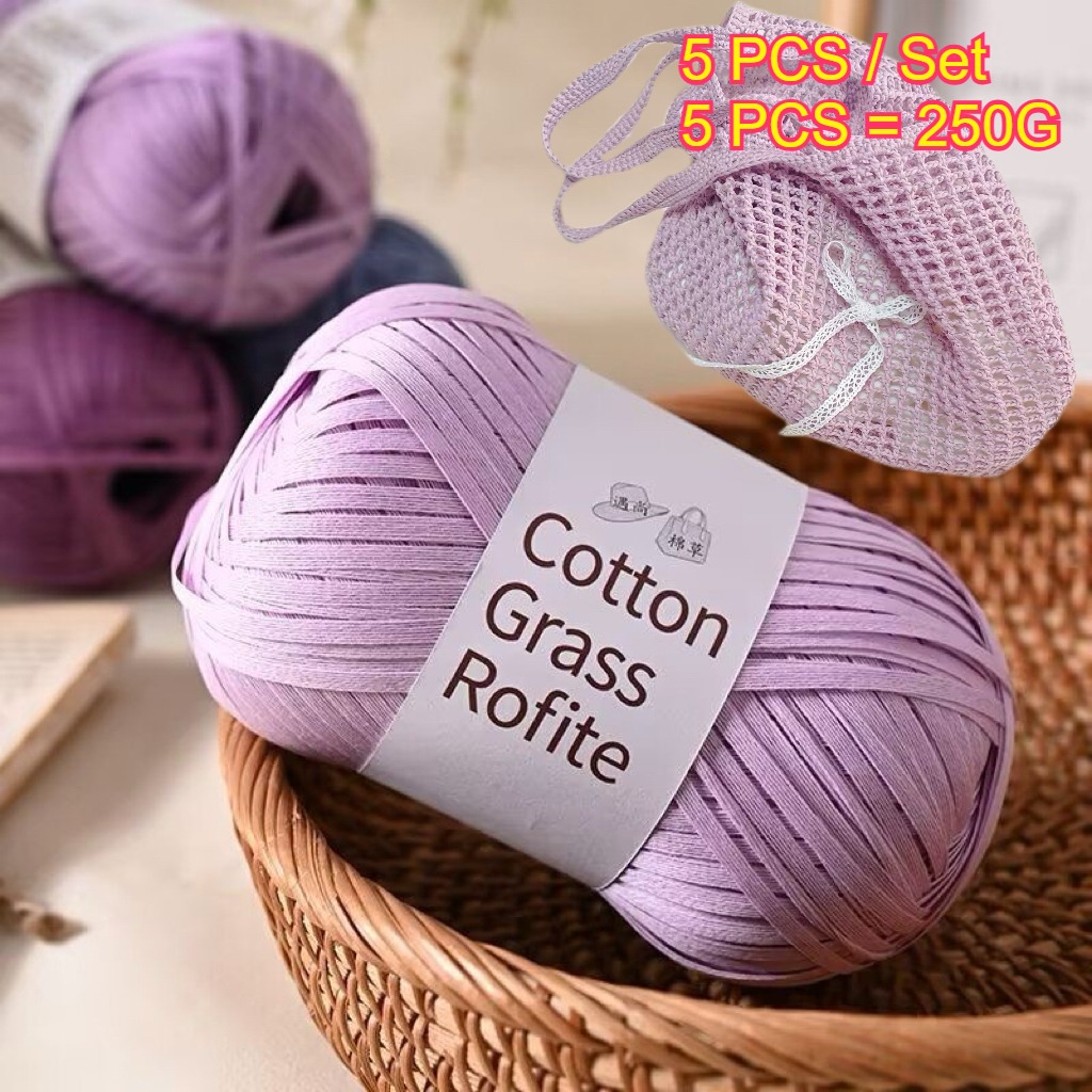 5PCS 250g Raffia Paper Rope Kn - Crochet Bag Raffia recensione e prezzo