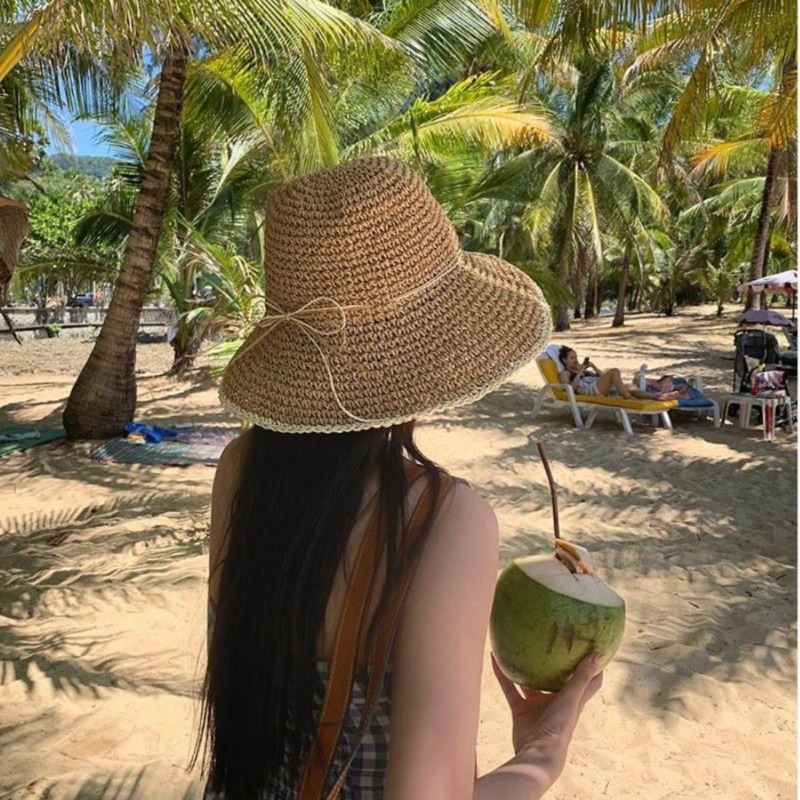 1pc Women's Summer Beach Straw - Hat Floppy Wide recensione e prezzo