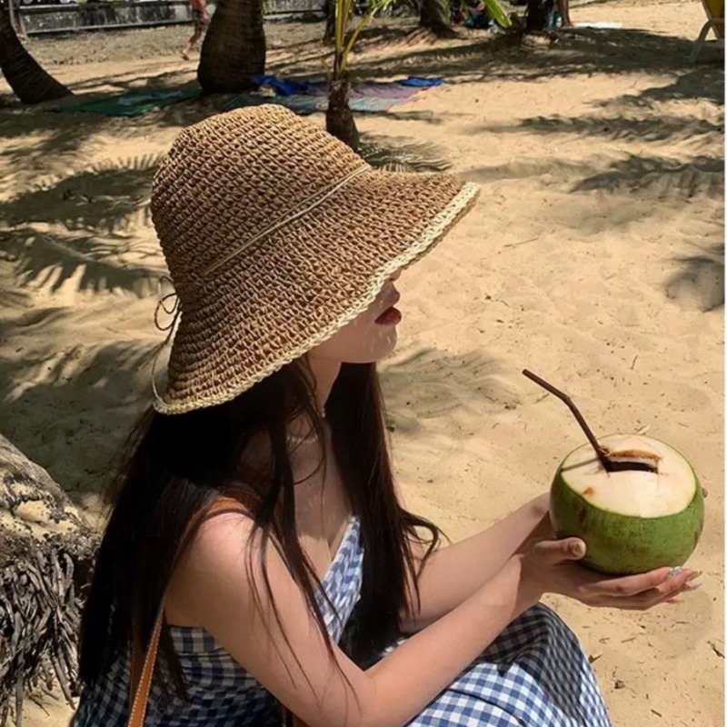 1pc Women's Summer Beach Straw - Hat Floppy Wide recensione e prezzo