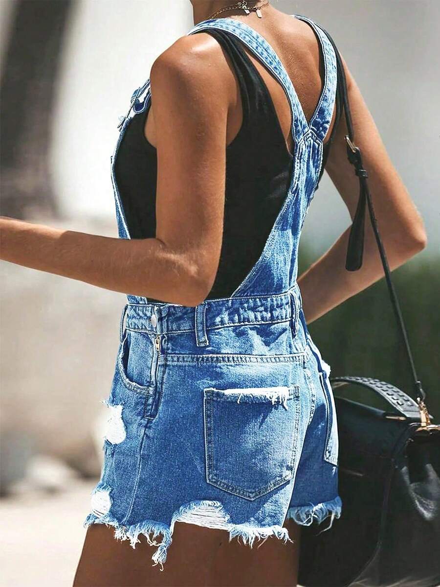 Womens White Distressed Denim  - Shorts Denim Frayed recensione e prezzo